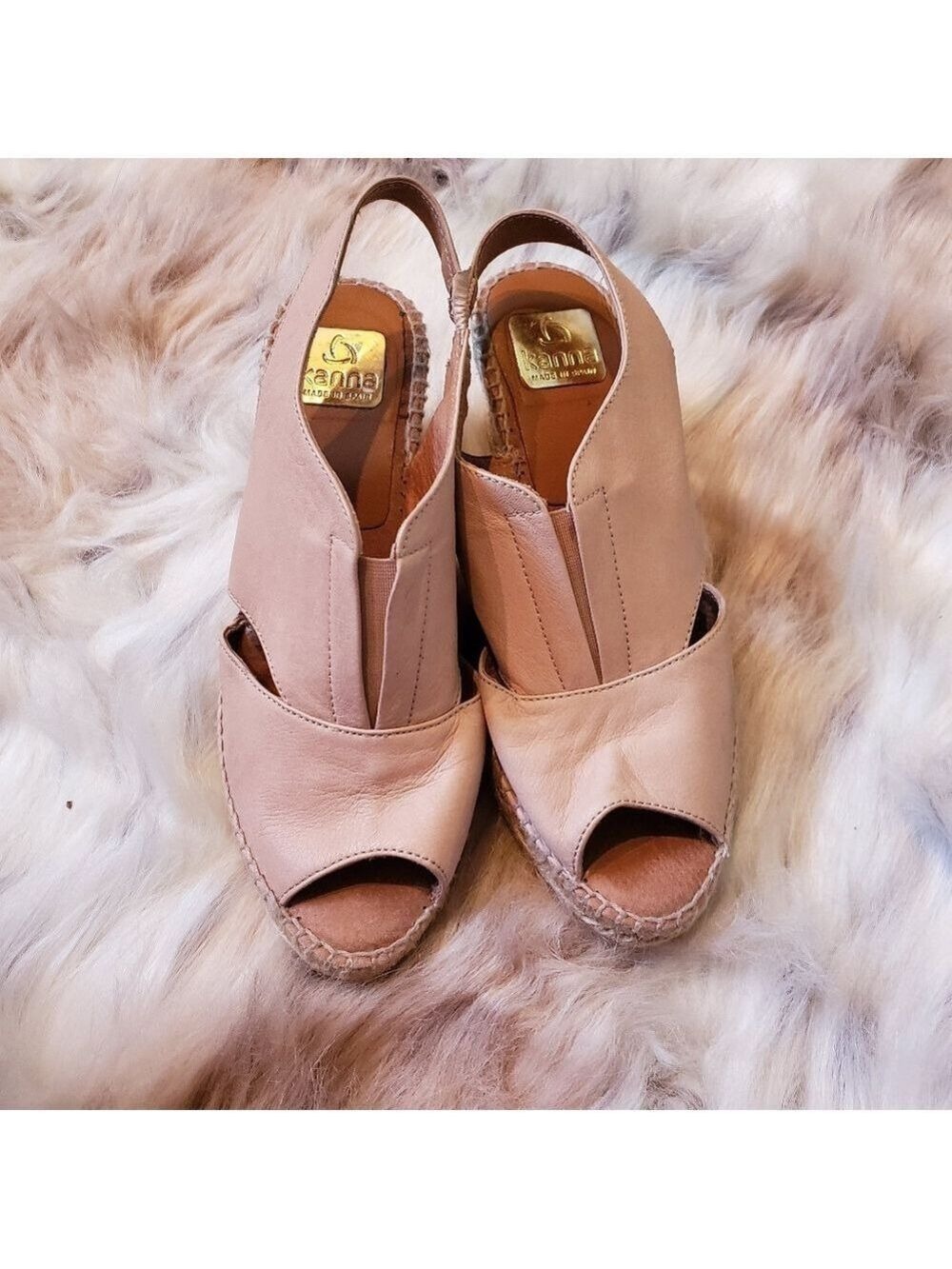 Kanna Woven Espadrille Wedges Size 39
